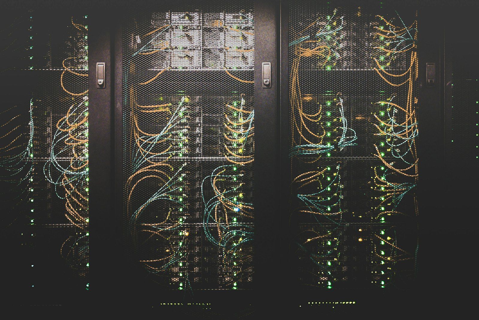 Rows of servers in a data centre